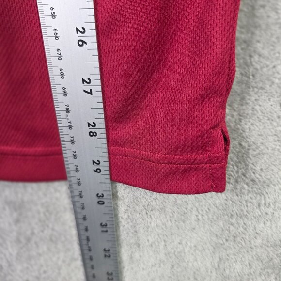 Mens NCAA OU Red Polo Shirt Short Sleeve 100% Polyester Oklahoma Univeristy XL - Picture 6 of 7